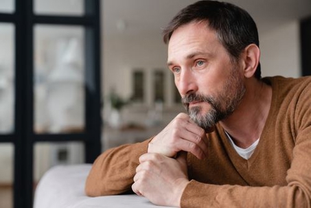 man contemplating divorce